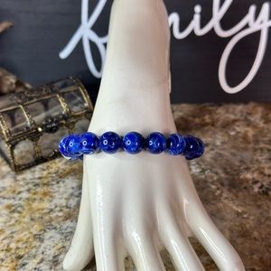 Elegant Blue Beaded Bracelet
